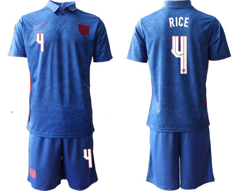 Men 2020-2021 European Cup England away blue #4 Nike Soccer Jersey->england jersey->Soccer Country Jersey